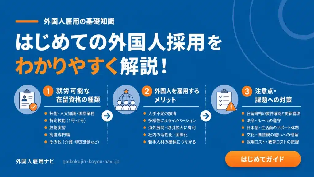 外国人雇用の手続き完全ガイド｜採用から入社までの流れと必要書類