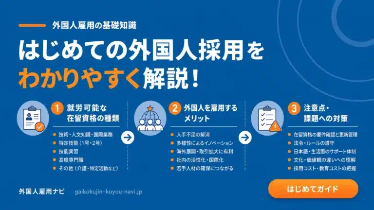 外国人雇用の手続き完全ガイド｜採用から入社までの流れと必要書類