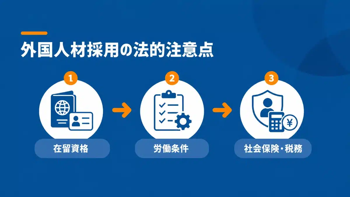外国人雇用における法的・制度上の注意点