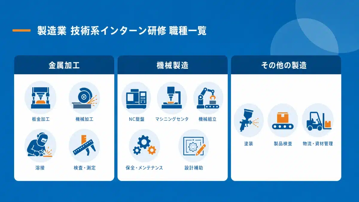 製造業向け技能実習職種一覧