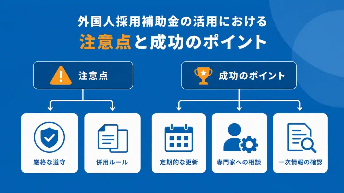 補助金活用における注意点と成功のポイント